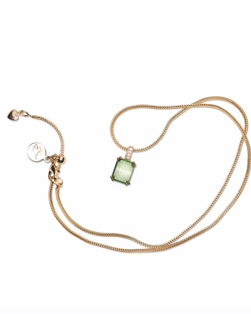 Collana Emerald Touch – Pendente con pietra verde